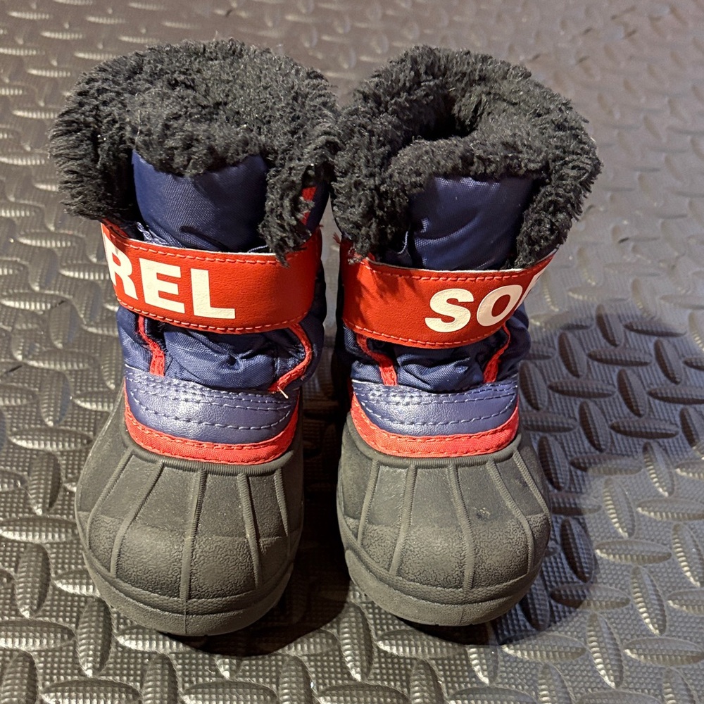 Sorel Kids' Black and Red Winter Boots